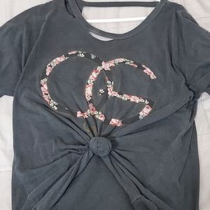 Obey womens distressed tshirt